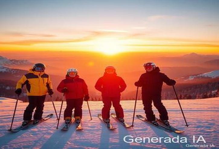 Esquí, montaña nieve y snowboard