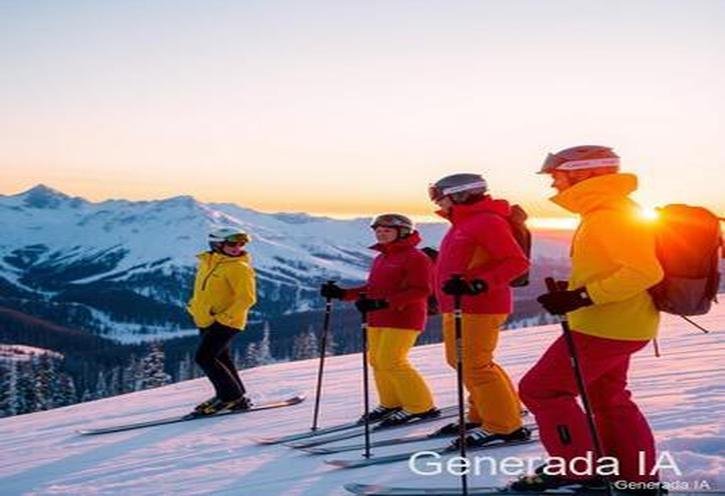 Esquí, montaña nieve y snowboard
